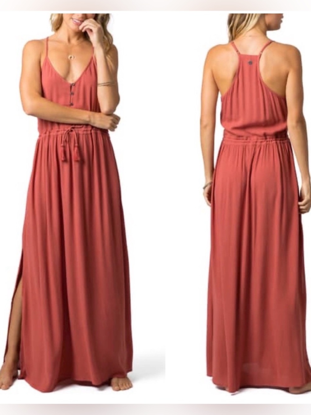Rip Curl Nelly Maxi Dress in Rust Size Medium NEW